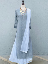 Load image into Gallery viewer, Aster Grey Long Kurta