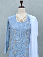 Load image into Gallery viewer, Somber Midnight Grey Long Kurta