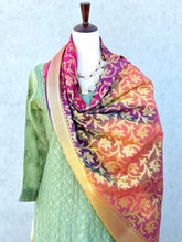 Load image into Gallery viewer, Parima Sage Green Kurta Set in Chanderi