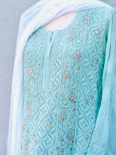 Load image into Gallery viewer, Somber Dusty Mint Green Long Kurta