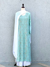 Load image into Gallery viewer, Somber Dusty Mint Green Long Kurta