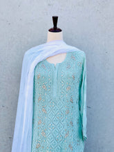 Load image into Gallery viewer, Somber Dusty Mint Green Long Kurta