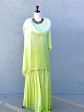 Load image into Gallery viewer, Aviva Green Ombre Gharara Set