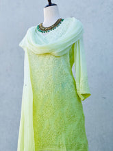 Load image into Gallery viewer, Aviva Green Ombre Gharara Set