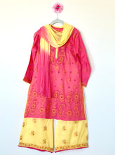 Load image into Gallery viewer, Kids Palazzo Set in Pink &Yellow