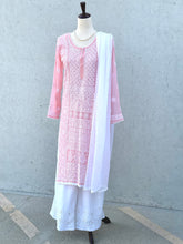 Load image into Gallery viewer, Maya Knee length Kurta in Peach
