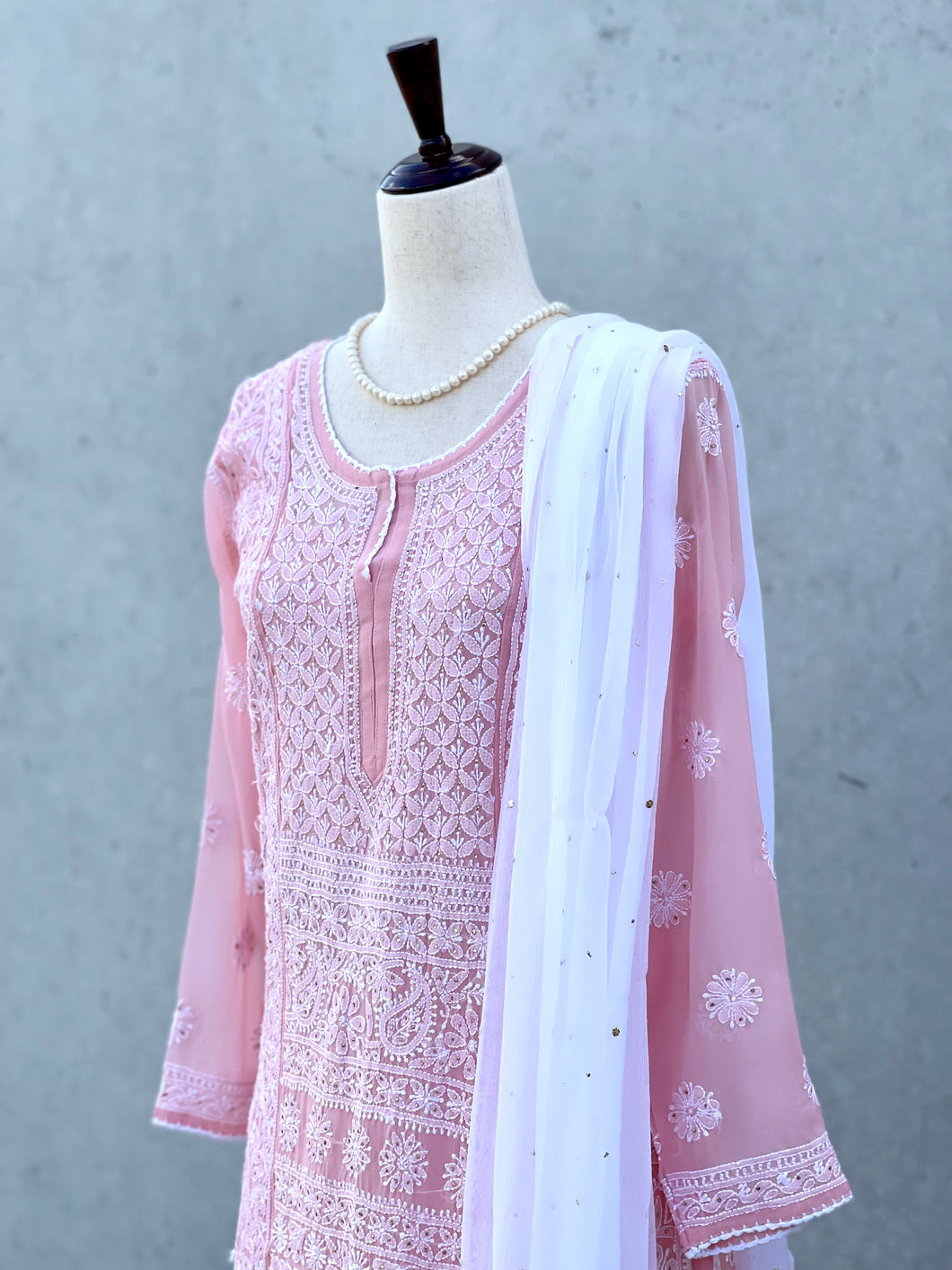 Maya Knee length Kurta in Peach