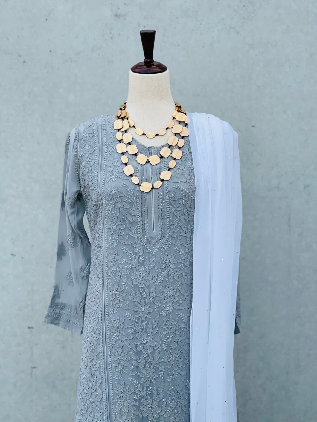 Aster Grey Long Kurta