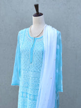 Load image into Gallery viewer, Maya Knee length Kurta in Blue
