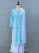 Load image into Gallery viewer, Maya Knee length Kurta in Blue
