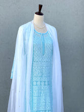 Load image into Gallery viewer, Maya Knee length Kurta in Blue
