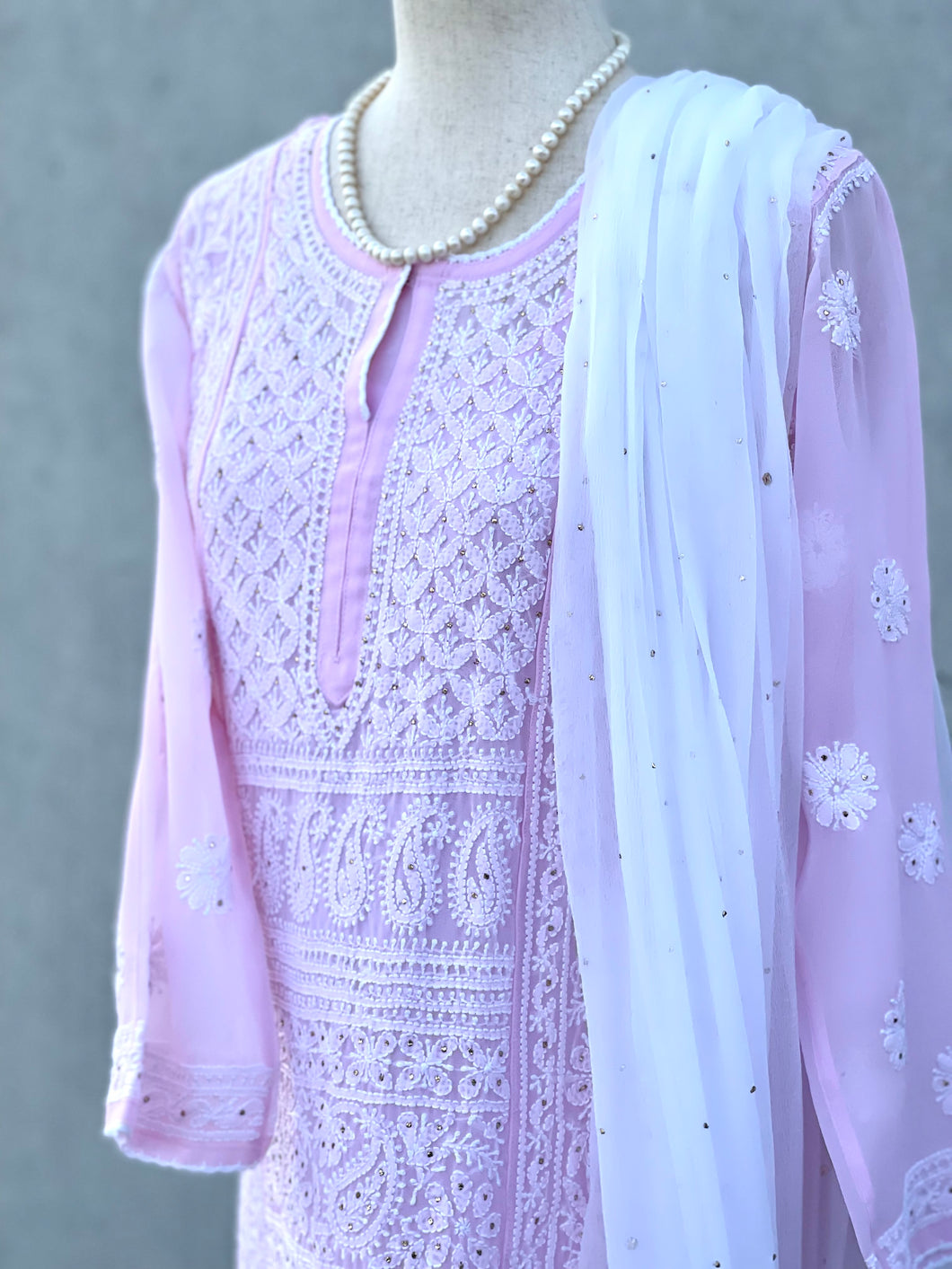 Maya Knee Length Kurta in Pink